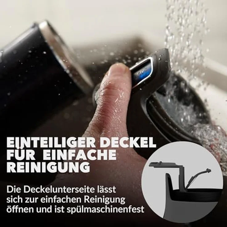 Contigo Thermobecher West Loop Autoseal, Edelstahl Isolierbecher, Kaffebecher to go, auslaufsicher, spülmaschinenfester Deckel BPA-frei, 470 ml , Latte , 470 ml – Bild 5