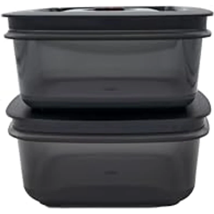 BORA Vakuumierboxen Set QVAC, 2 x 1 Liter, wiederverwendbare und luftdichte Vakuumierbehälter, transparent, für Lebensmittel – Bild 4
