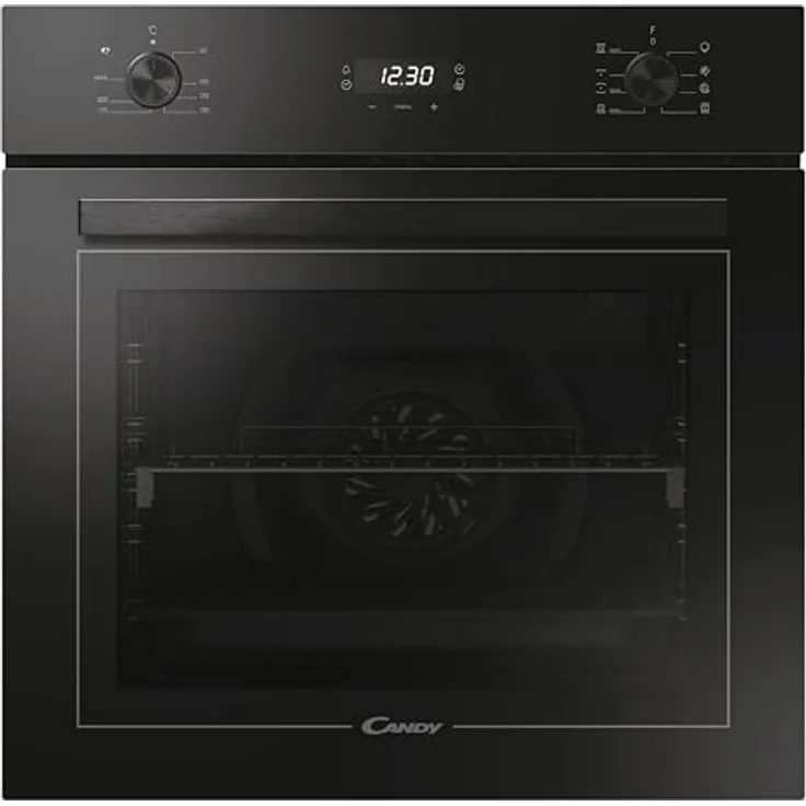 Candy FMBC 955S Einbaubackofen mit Heißluft/Dampffunktion 70L/Katalyse Selbstreinigung/Versenkbare Knebel/Display mit Touch-Bedienung/Timer/Uhr 8 Programme Schwarz – Bild 1