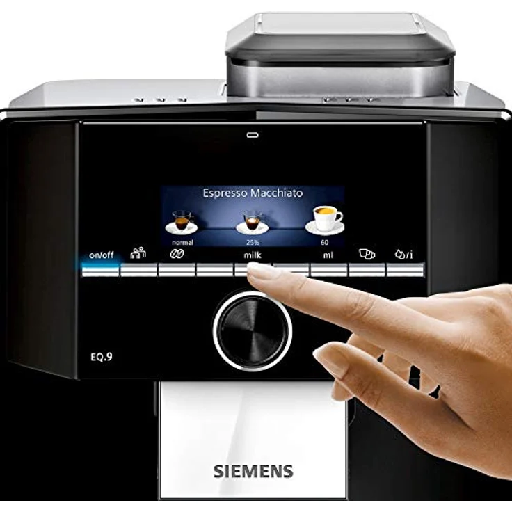 Siemens TI923309RW s300 EQ.9 Kaffeevollautomat, Touchscreen, iAroma System, 1500 Watt, schwarz, mit Milchsystem und integriertem Mahlwerk – Bild 2