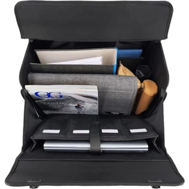 Lightpak Pilotenkoffer Trolley R-PE, umweltfreundlicher Schwarz koffer aus RPET, 43 l mit Rucksackfunktion für Laptop und Geschäftszubehör – Bild 3