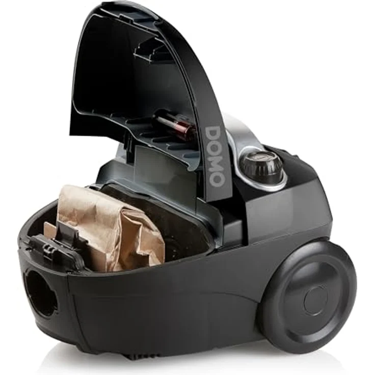 Domo DO1033S Bodenstaubsauger mit Beutel, 450 Watt, HEPA-Filter, schwarz – Bild 6