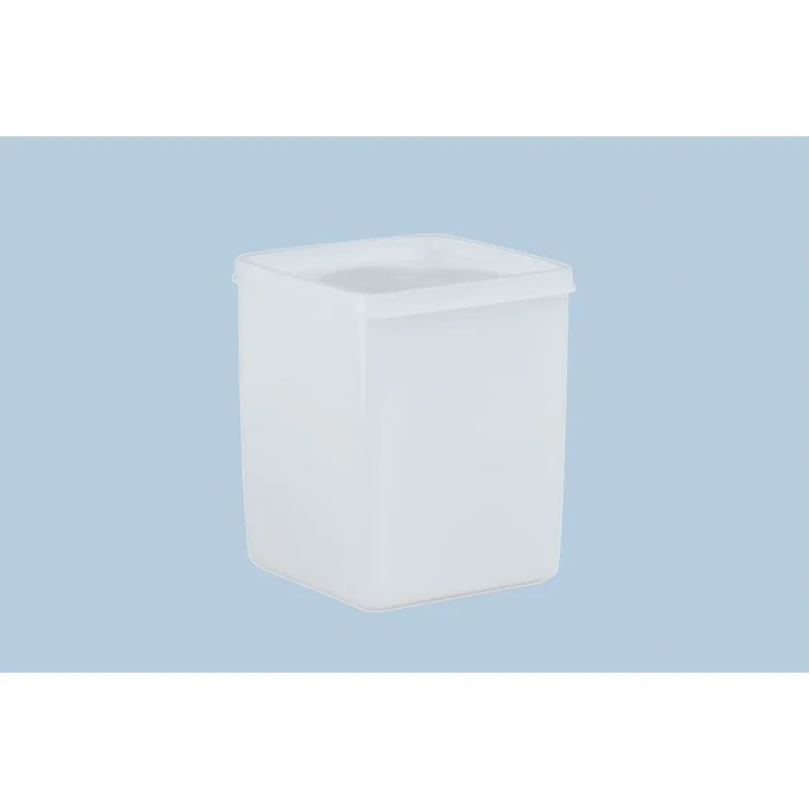 Hünersdorff Dose mit Stülpdeckel, 1.000 ml, eckig, naturfarben, bruchsicher, lebensmittelgeeignet, stapelbar, temperaturbeständig -20°C bis +70°C, VPE: 16