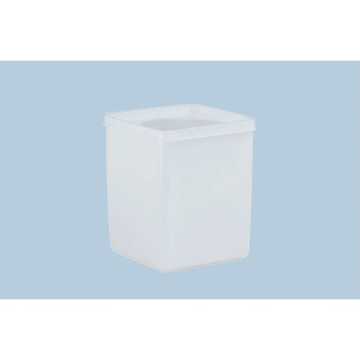 Hünersdorff Dose mit Stülpdeckel, 1.000 ml, eckig, naturfarben, bruchsicher, lebensmittelgeeignet, stapelbar, temperaturbeständig -20°C bis +70°C, VPE: 16