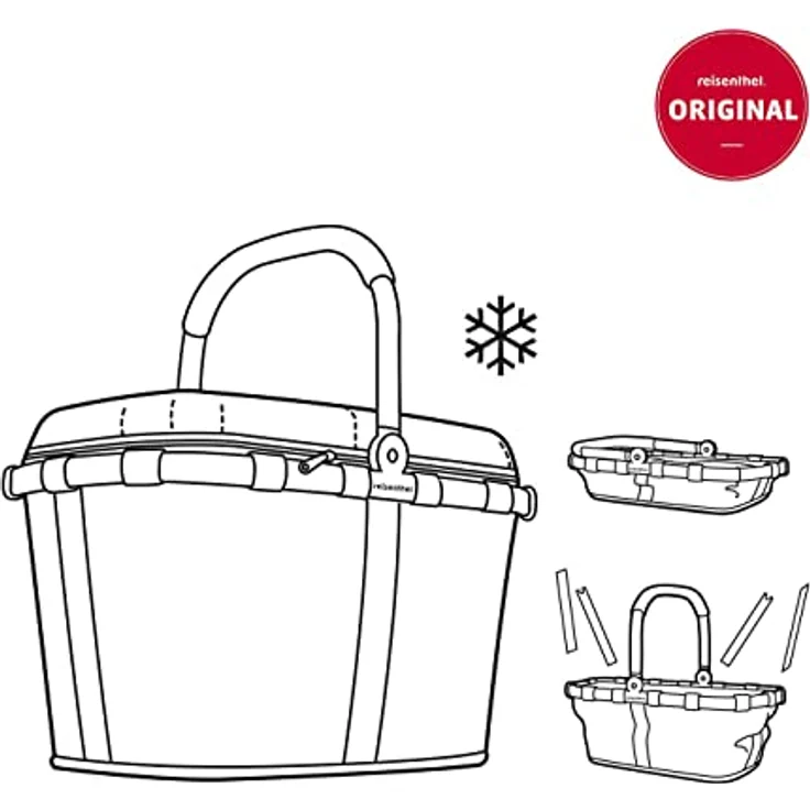 reisenthel BT7052 Carrybag Iso Einkaufskorb, Einkaufstasche, Kühltasche 22L, Twist Silver – Bild 7