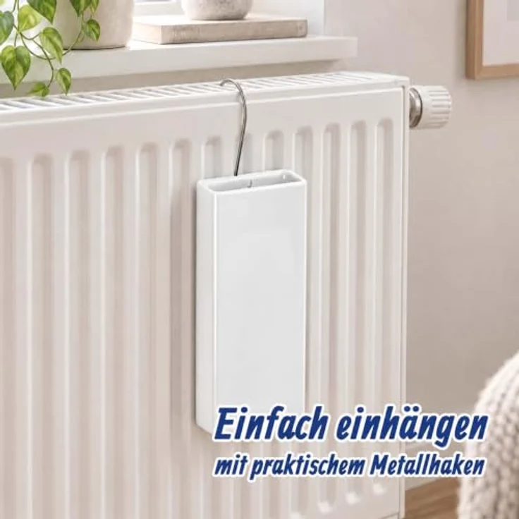 Relaxdays Luftbefeuchter Heizung, 4er Set, passiver Wasserverdunster aus Keramik in Weiß mit Metallhaken und 400 ml Fassungsvermögen – Bild 7