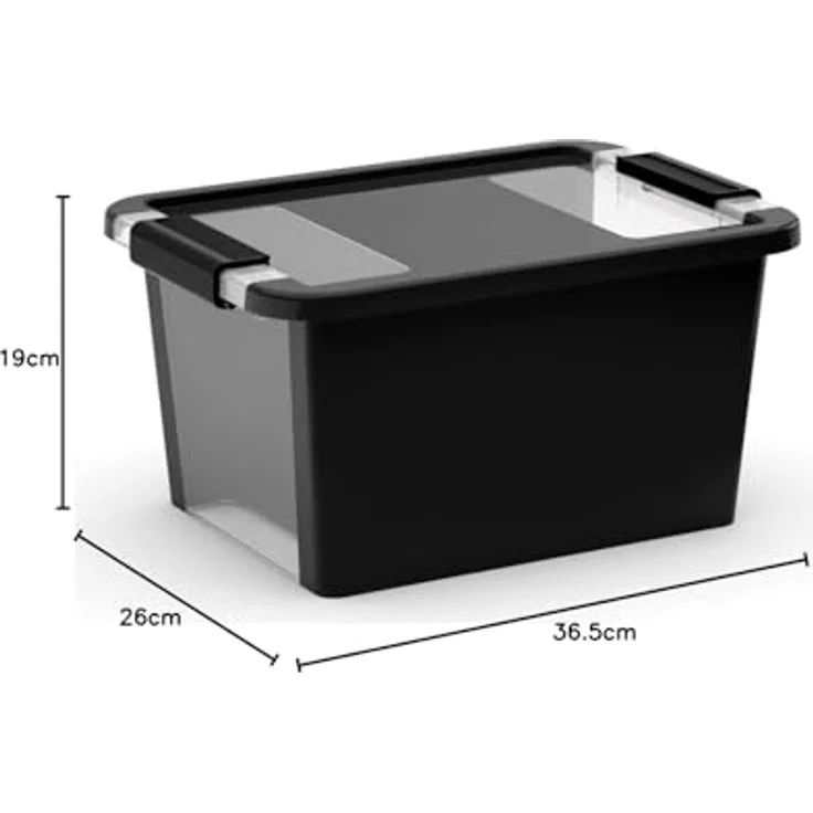 PROREGAL Mehrzweck Aufbewahrungsbehälter STORAGE 10er Set mit Deckel | 11 Liter | Schwarz | Robustes bruchsicheres Material | Verschiedene Größen verfügbar – Bild 5