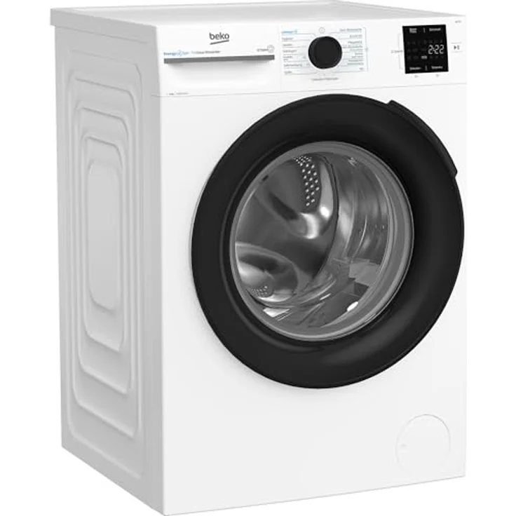 Beko BM3WFU3841X freistehende Waschmaschine, 8 kg, EnergySpin, Dampffunktion, Hygiene+, Coldwash, Weiß – Bild 1