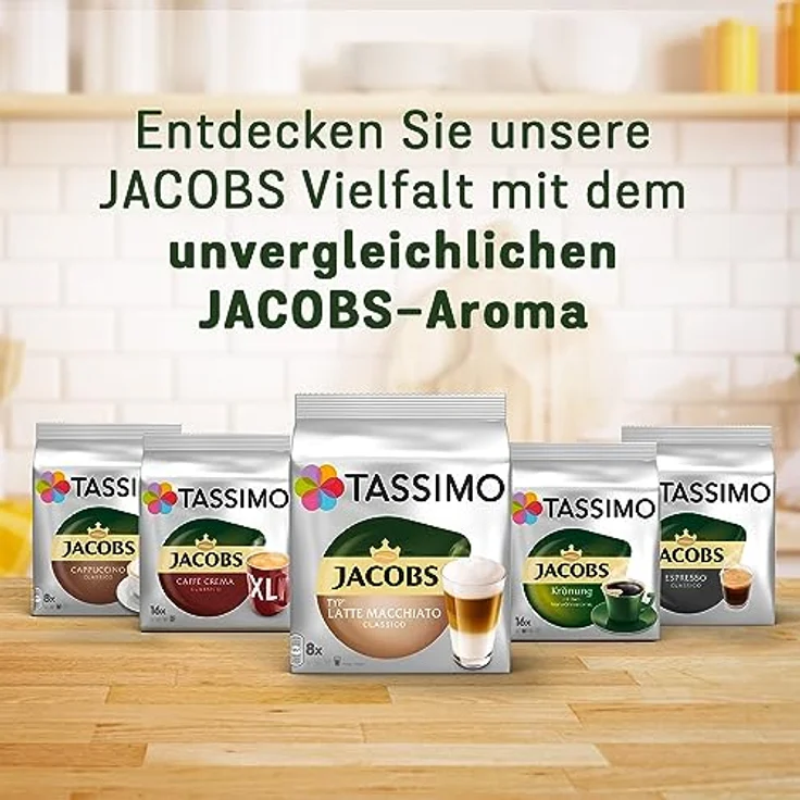 Tassimo Jacobs Caffè Crema Intenso XL, Kaffee Kapsel, Kaffeekapsel, gemahlener Röstkaffee, 80 T-Discs – Bild 5