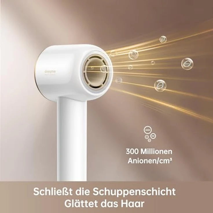 Dreame Hair Glory Combo Haartrockner,Trocknet schnell,110.000 Umdrehungen pro Minute,Luftstrom 70m/s,Negativ-Ionen-Technologie,Temperatur- und Luftgeschwindigkeitsregelung,Inklusive Düse und Diffusor – Bild 5