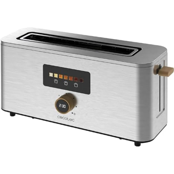 Cecotec Vertikaler Toaster Touch&Toast Extra, 1000 W, Edelstahl-Finish, extra breiter Schlitz 3,5 cm – Bild 2