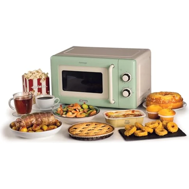 Ariete Mikrowelle Vintage 20 Liter, 800 Watt, 3-in-1-Funktionen, grün – Bild 4