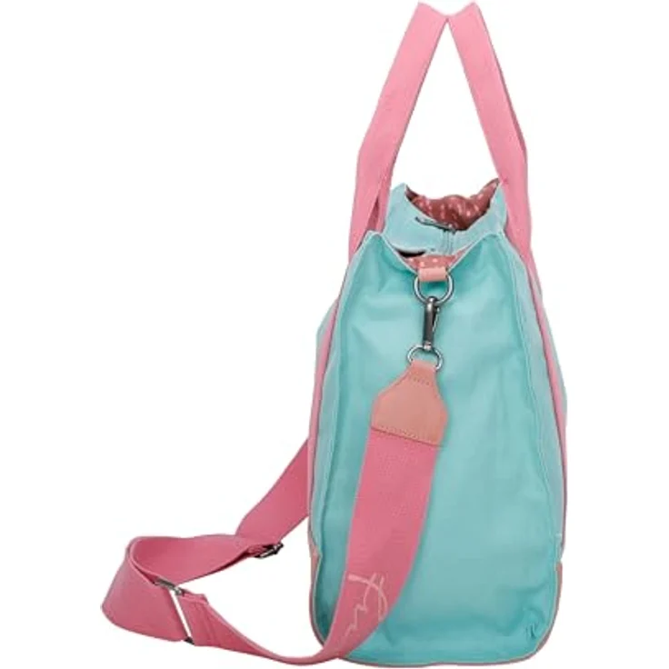 Fritzi aus Preußen Handtasche, große Canvas Tasche 40 cm, abnehmbarer Schulterriemen, Türkis – Bild 5