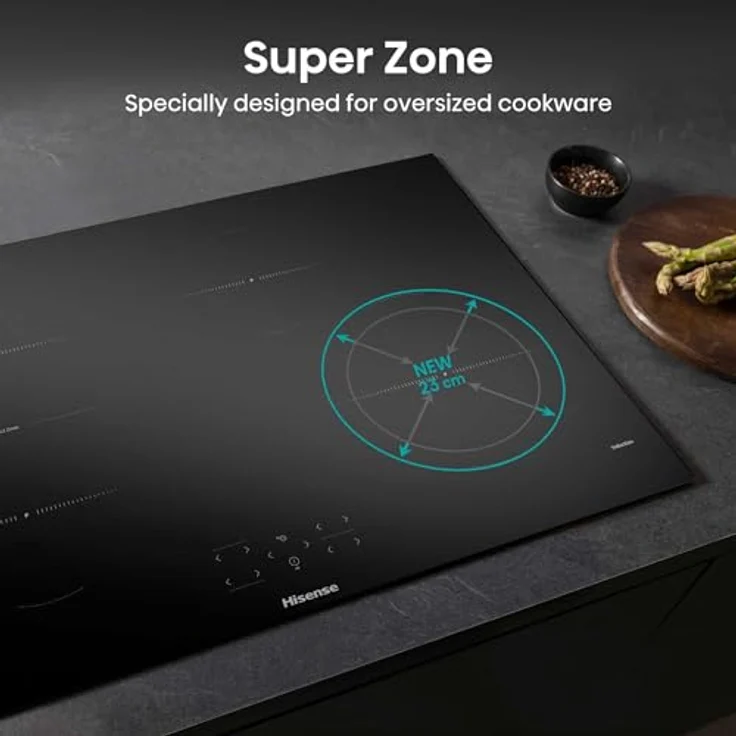 Hisense HI8421BSC Induktionskochfeld 80cm, 4 Zonen, ConnectZone, 2,3 kW Power Management, Timer - schwarz – Bild 3