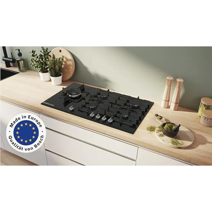 Bosch Serie 8 PRS9A6H40, autarkes 90 cm Gaskochfeld mit 5 Zonen, Schwarz – Bild 2