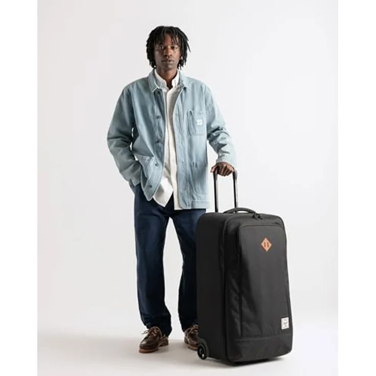 Herschel Heritage 2 Rollen Trolley M 77 cm, schwarz, 100% Polyester, 42 cm x 34 cm – Bild 3