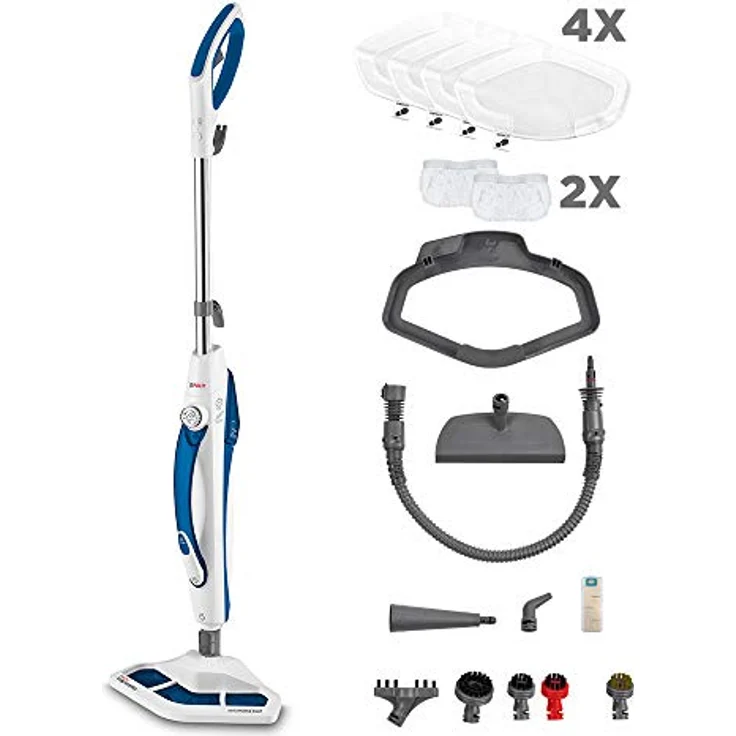 Polti Vaporetto SV460_Double PTEU0296, Dampfbesen, Blau|Weiss, 1500 W – Bild 2