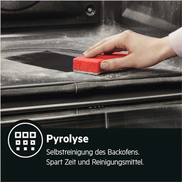 AEG BPE53506BM Einbau-Backofen, Pyrolyse Selbstreinigung, Serie 6000 Ringheißluft, LED-Touchdisplay, Edelstahl – Bild 3