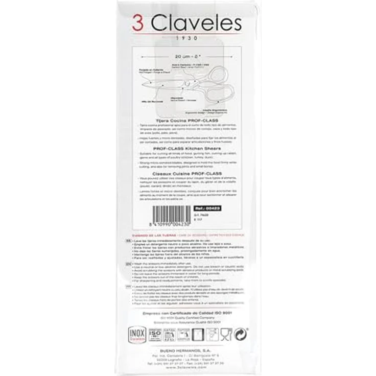 3 Claveles 423 - Profi-Küchenschere, Edelstahl, 20,32 cm – Bild 5