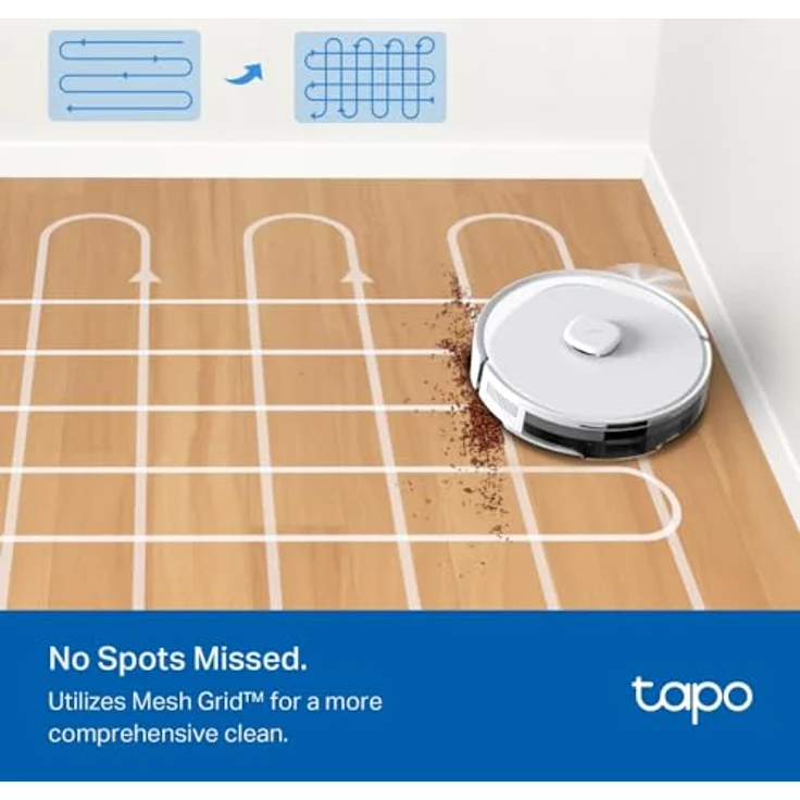 TP-Link Tapo RV30 Max Plus, Staubsauger Roboter mit Auto-Empty, 5300 Pa Saugkraft, Wischfunktion, Weiss – Bild 4