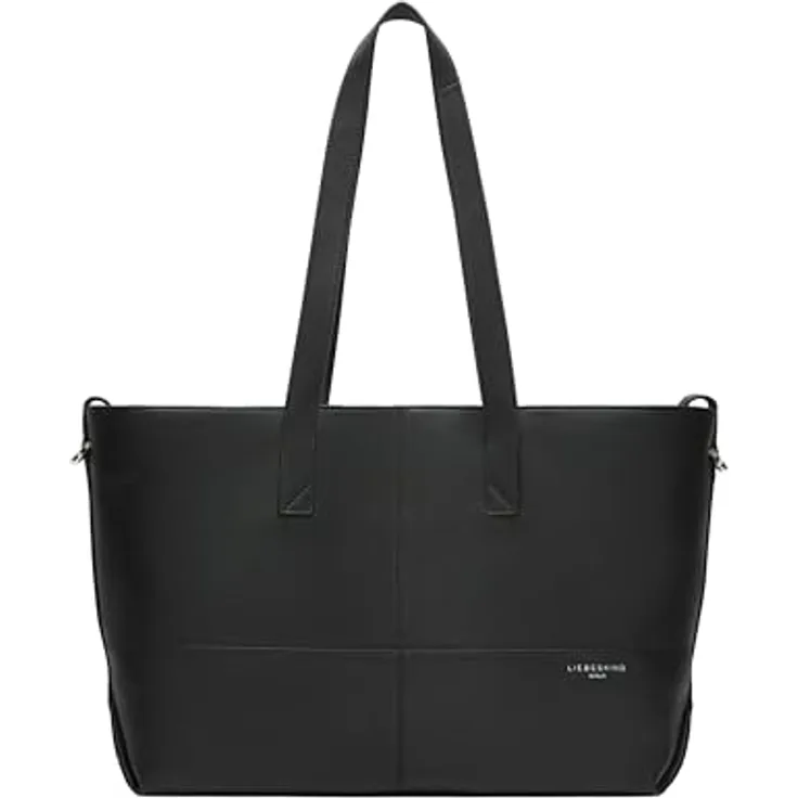 Liebeskind Ariel Shopper Tasche, 100% Leder, 36 cm, schwarz