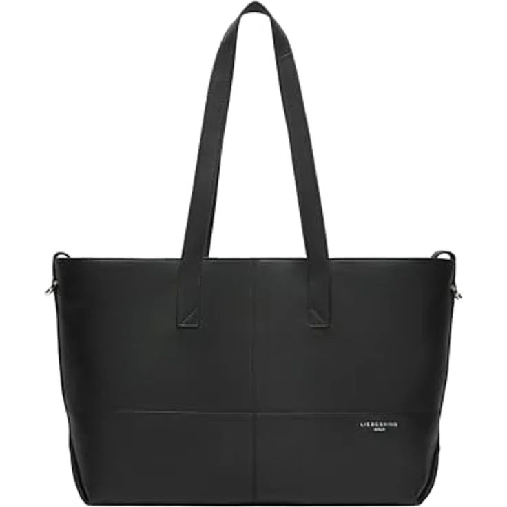 Liebeskind Ariel Shopper Tasche, 100% Leder, 36 cm, schwarz – Bild 1