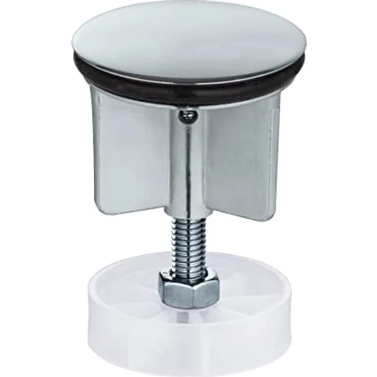 WENKO Exzenterstopfen verchromt - Waschbeckenstöpsel, 38,5 mm, 4 x 4 cm