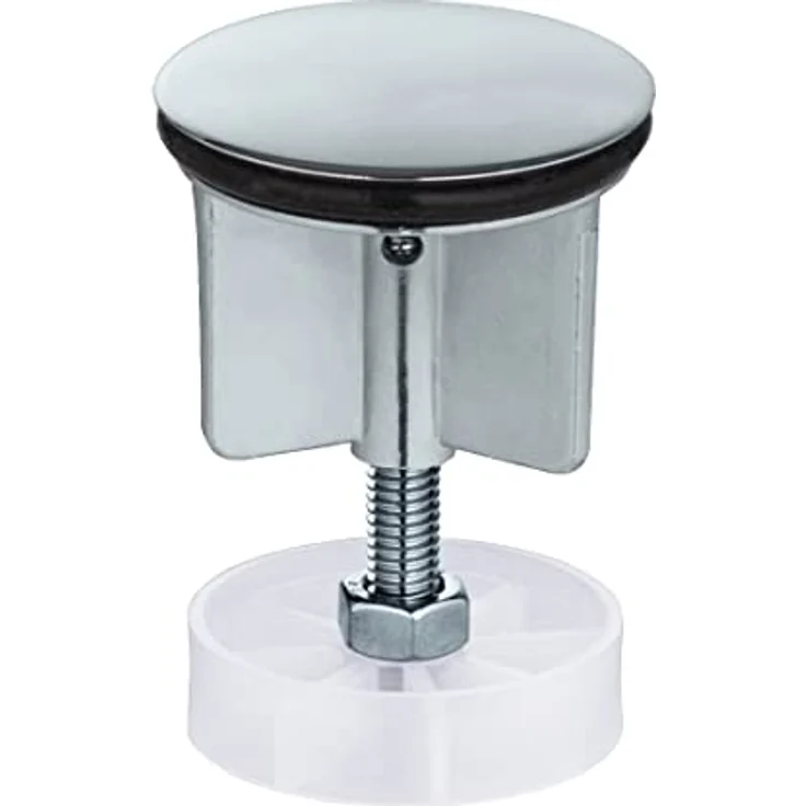 WENKO Exzenterstopfen verchromt - Waschbeckenstöpsel, 38,5 mm, 4 x 4 cm – Bild 1
