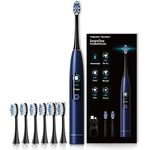 Tristan Auron Smart One Elektrische Schallzahnbürste – 48.000 Schwingungen, 5 Modi, Farbdisplay, USB-C, 6-8 Wochen Akku, IPX7 wasserdicht + 6 Aufsätze mit Schutzhülle SmartOne (Blau)