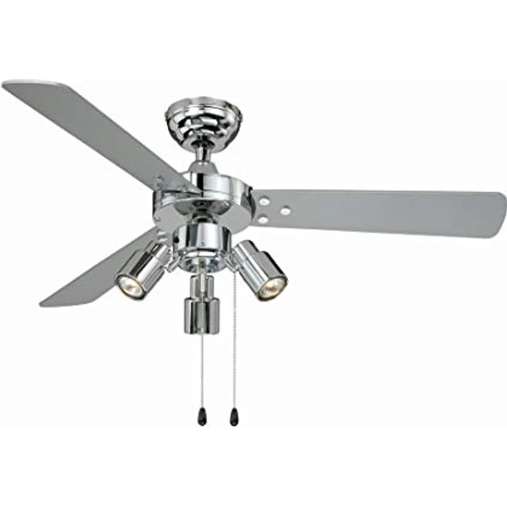 Pepeo Cyrus Deckenventilator Deckenleuchte Chrom 107 cm FN44444 – Bild 2