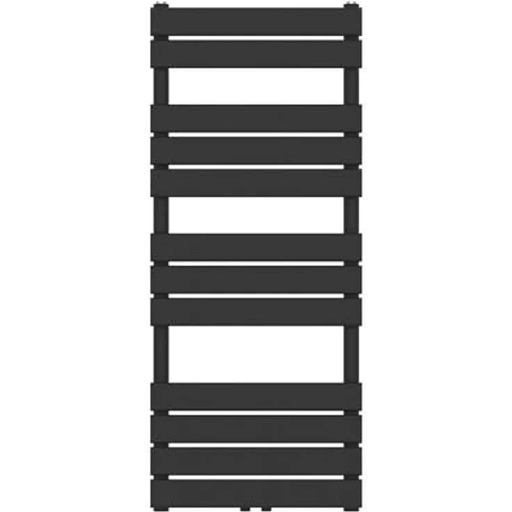 Neu.Haus Handtuchheizkörper Voss, Schwarz 120x50cm, 615 W Heizleistung, platzsparendes Design, Lamellen, einfache Wandmontage – Bild 4