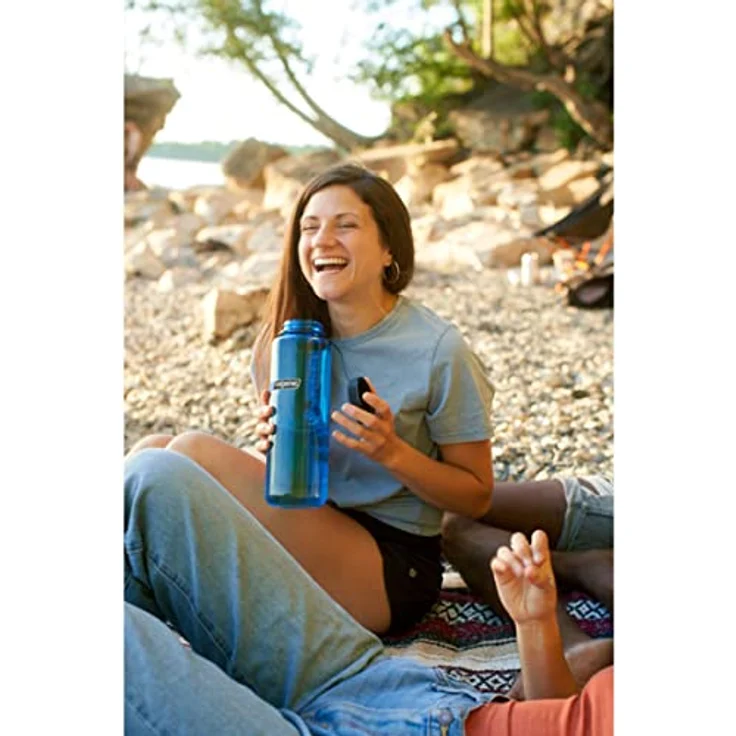 Nalgene Kunststoffflasche Everyday WH Silo Trinkflasche, Blau, 1.5 L – Bild 3