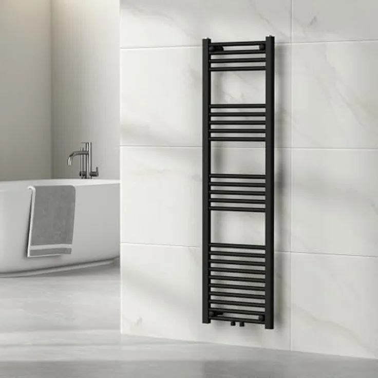 Neu.Haus Voss, Handtuchheizkörper, 485 W, platzsparendes Design, Schwarz