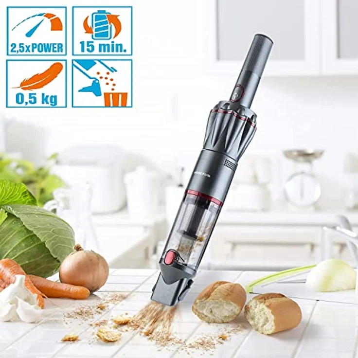 Genius Handstaubsauger Invictus One 1.0, 12-TLG grau - Beutellos & kabellos mit 11000PA - Preisvergleich – Bild 5