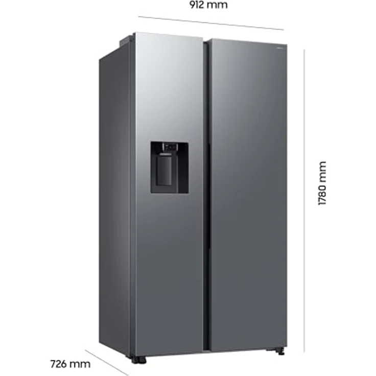 Samsung RS70F66KBTEF Kühl-Gefrier-Kombination, Side-by-Side mit 409 Litern Nutzinhalt, Edelstahl – Bild 2