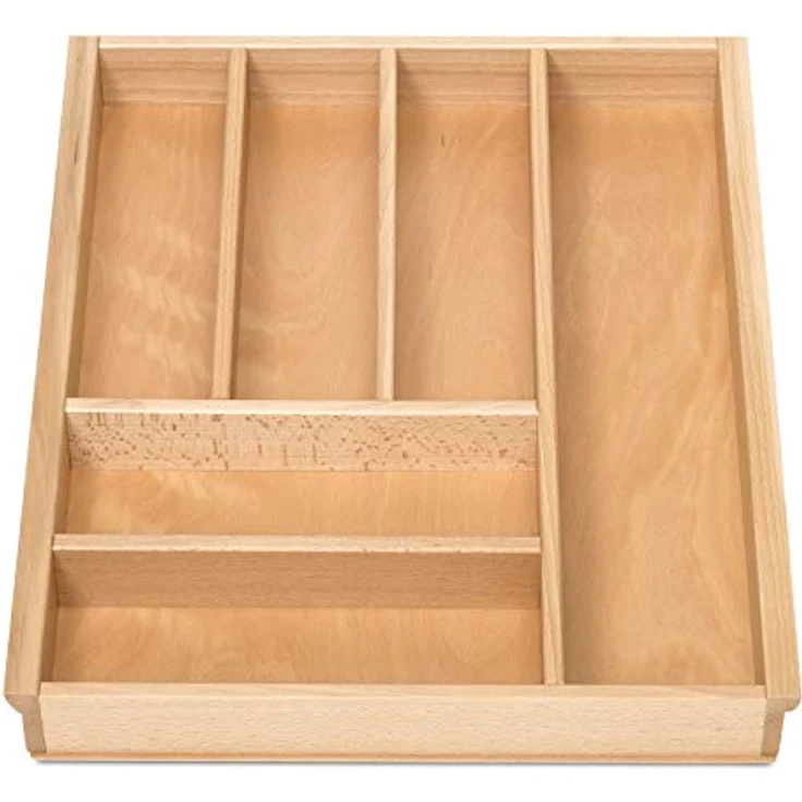 SO-TECH® Besteckeinsatz ORGA-BOX® III Buche für Korpusbreiten 500 - 1000 mm, in Nobilia ab 2013 - Langlebiger Besteckeinsatz aus Buchenholz, passend für Nobilia Küchen ab 2013 – Bild 2