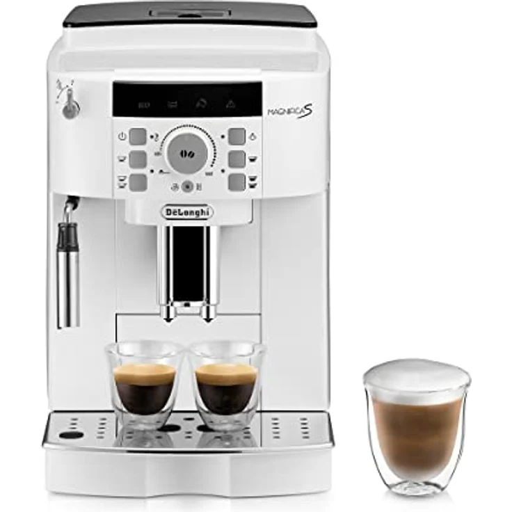 De'Longhi ECAM 22.110.W Kaffeevollautomat, Dampfdüse, integriertes Mahlwerk, 1,8 Liter Wassertank, weiß – Bild 2