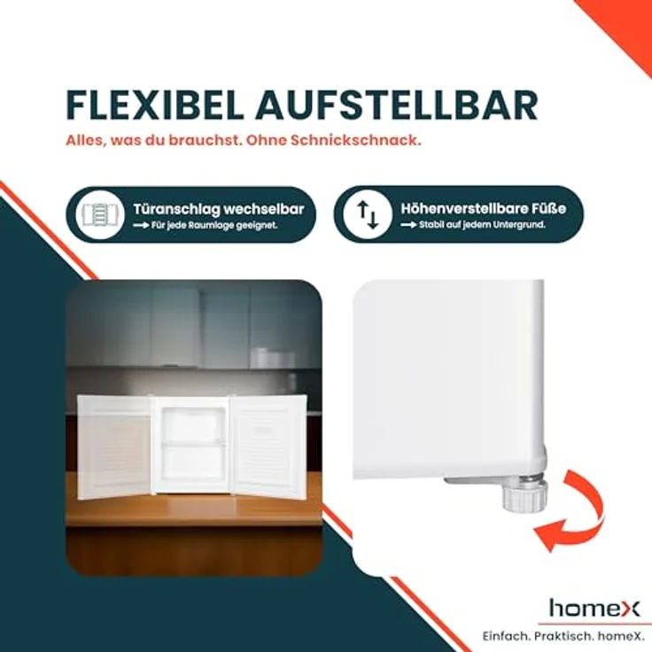 homeX FM1015-W Gefrierschrank, freistehend, Energieklasse E – Bild 7