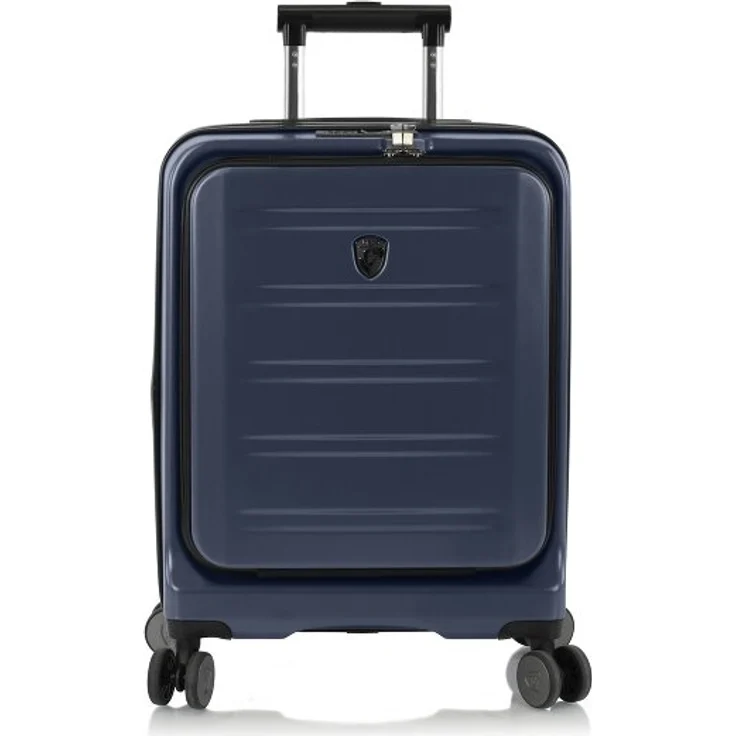Heys Hatch Kabinentrolley 53 cm, Laptopfach mit Dehnfalte, 4 Rollen, blau, 100% Polycarbonat