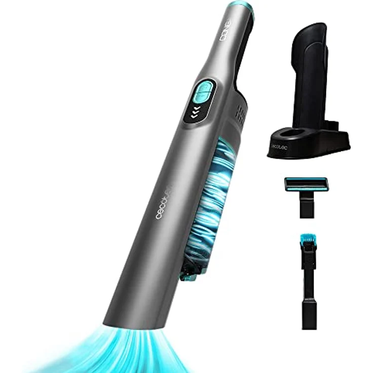 Cecotec Conga Rockstar Micro+, Kabelloser Handstaubsauger mit 200 W, 20 kPa Saugkraft, bis zu 40 Minuten Akku-Laufzeit, 2 Modi und Selbstladestation, Grau – Bild 1