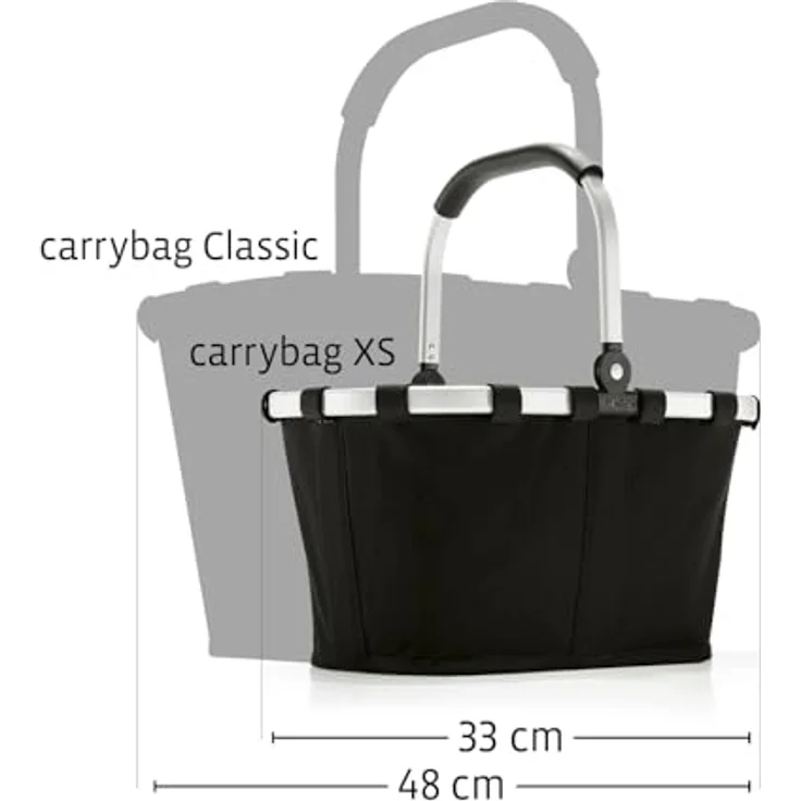Reisenthel carrybag XS, Einkaufstasche in Weiß, stabiler Aluminiumrahmen, recyceltes Polyester im Teddy-Look, Special Edition, 33 x 19 x 21 cm – Bild 8
