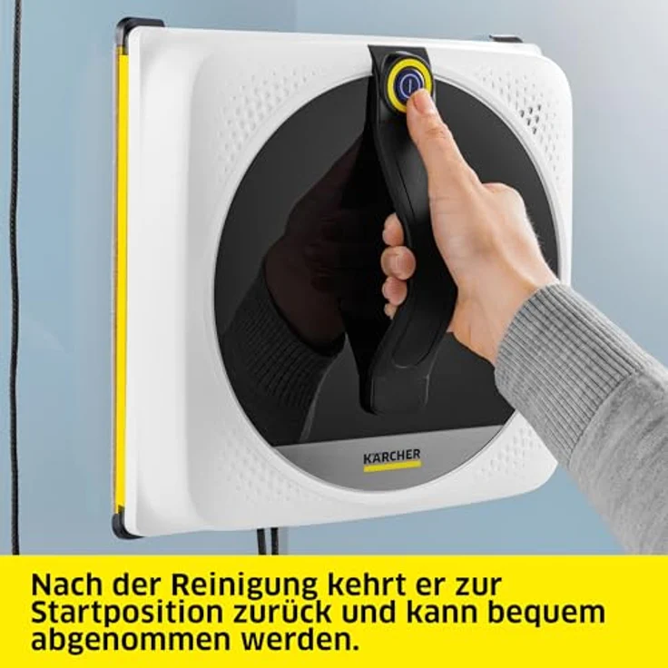 KÄRCHER Fensterputzroboter RCW 4, Vakuumtechnologie mit 4 Sensoren, inkl. Fensterreinigungsmittel RM 503, Fernbedienung, Not-Akku und Sicherungsseil – Bild 4