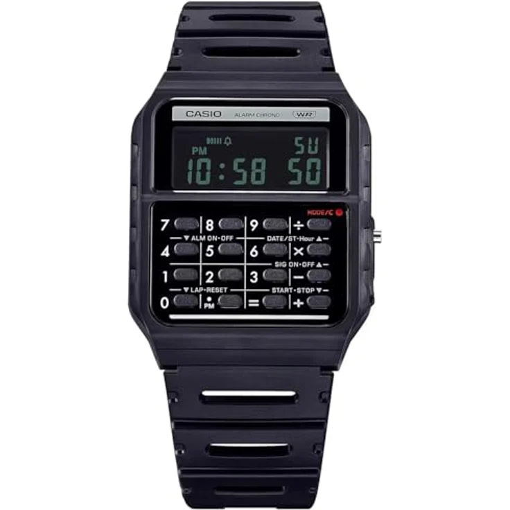 Casio Watch CA-53WB-1BEF, Schwarz Digitale Armbanduhr mit Taschenrechner – Bild 5