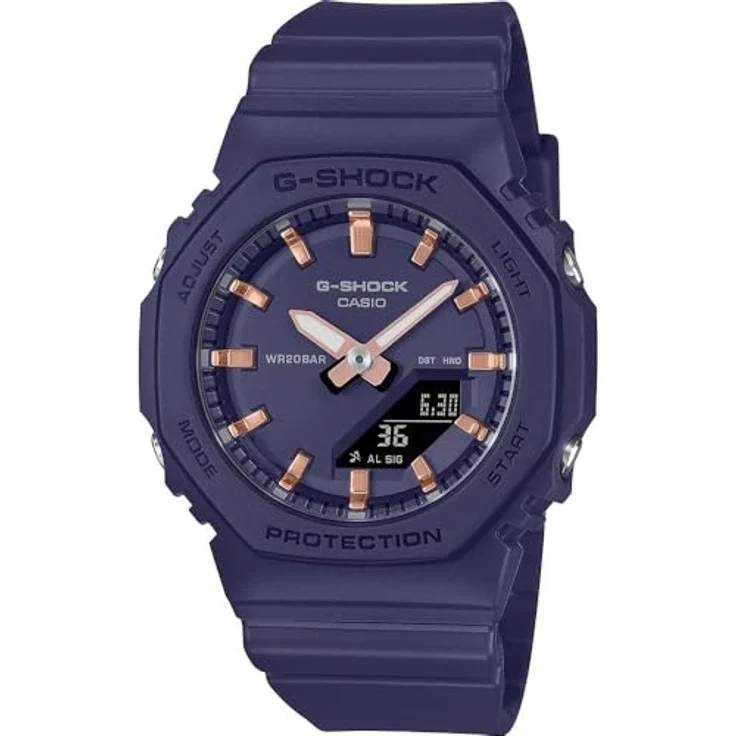 Casio G-Shock Classic Ana-Digi Damenuhr, Navy, mit Quarzwerk, Stoppuhr, Alarm und Beleuchtung, GMA-P2100M-2AER – Bild 2