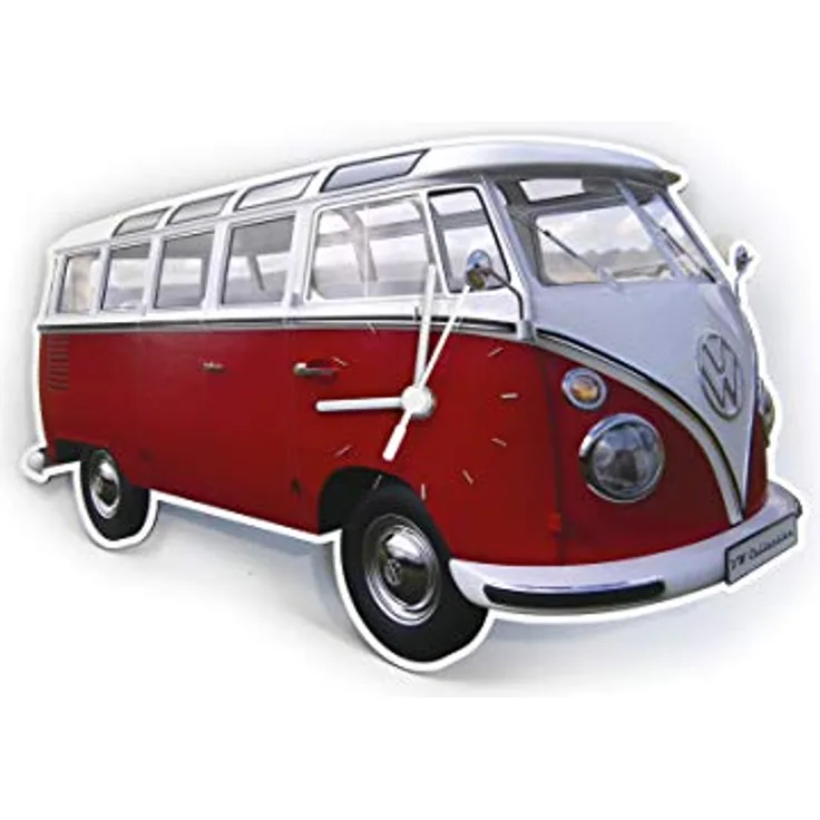 BRISA VW Collection - Retro-Vintage Volkswagen Nostalgie Wand-Uhr im VW T1 Bulli Bus Design