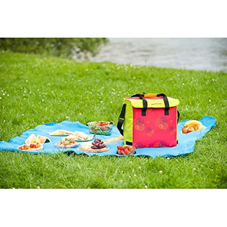Campingaz Kühltasche, Pink Daisy, faltbar, 37 x 22 x 36 cm, rot – Bild 6