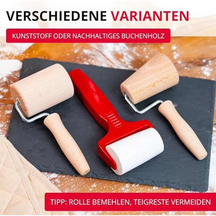 Westmark Backformwalze--roller für runde Backformen, Konisch geformt, Kunststoff, Durchmesser: 4,6 cm, Rot-Weiß, 31402270 – Bild 10
