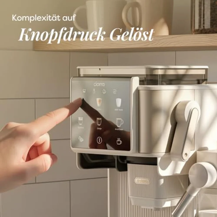 CIARRA Espressomaschine CBSACM-D6, automatischer Tampen, 15 Bar, Touch-Display, mit integriertem Mahlwerk und abnehmbarem Milchbehälter – Bild 6