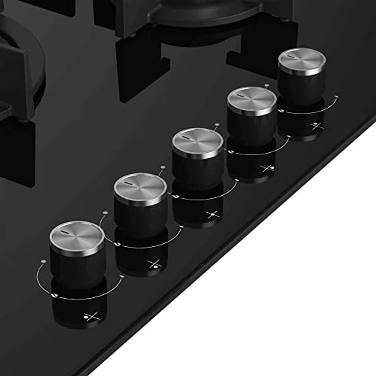 Beko HILW 75222 S Gaskochfeld 75cm, 5 schwarzlichter, schwarz – Bild 3