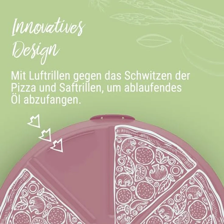 elasto Vorratsdose Pizzabox "ToGo", wiederverwendbar, 100% recycelbar, BPA-frei, spülmaschinengeeignet – Bild 3